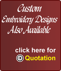 Custom Embroidery Design Also Available